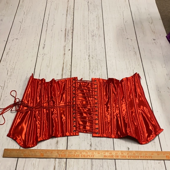 Burleska red lace up full size 22 corset - Picture 6 of 10